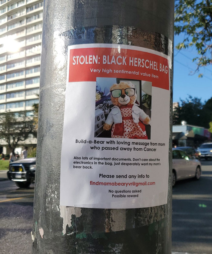 Someone Stole This Woman’s Teddy Bear That Had Her Late Mother’s Voice Recording On It, Ryan Reynolds And Other People Online Step In To Help Find It (Updated)