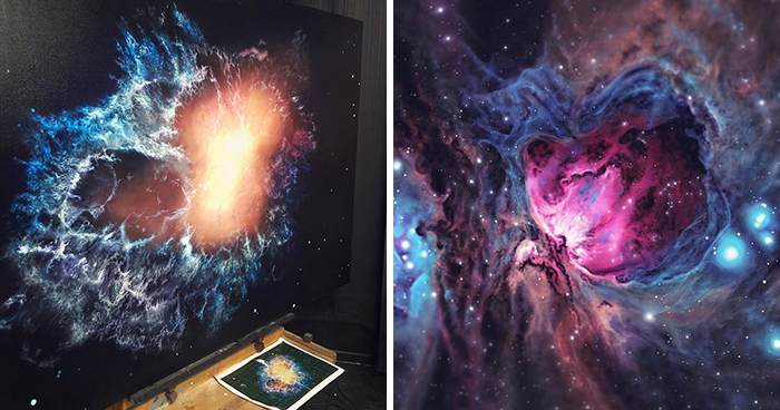 Artist Quits Desk Job To Create Mesmerizing Space Paintings, 4.5 Years Later, Her Portfolio Is Beautiful And Massive (39 Pics)