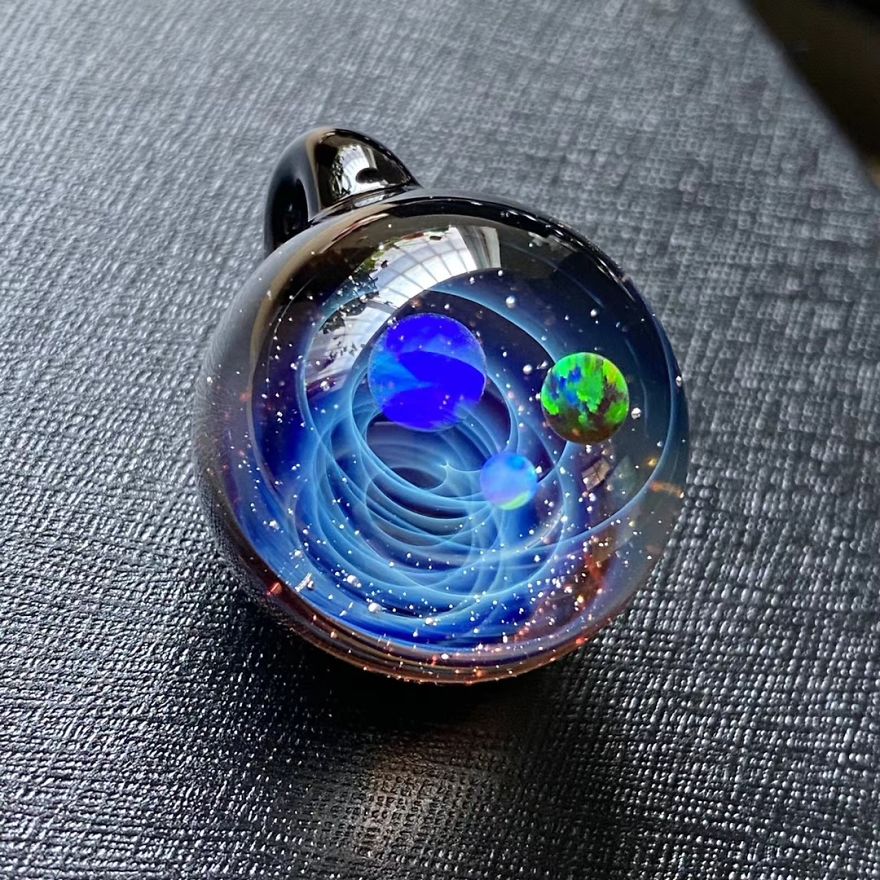 Galaxy Pendant Necklace| Universe Galaxy Glass Pendant