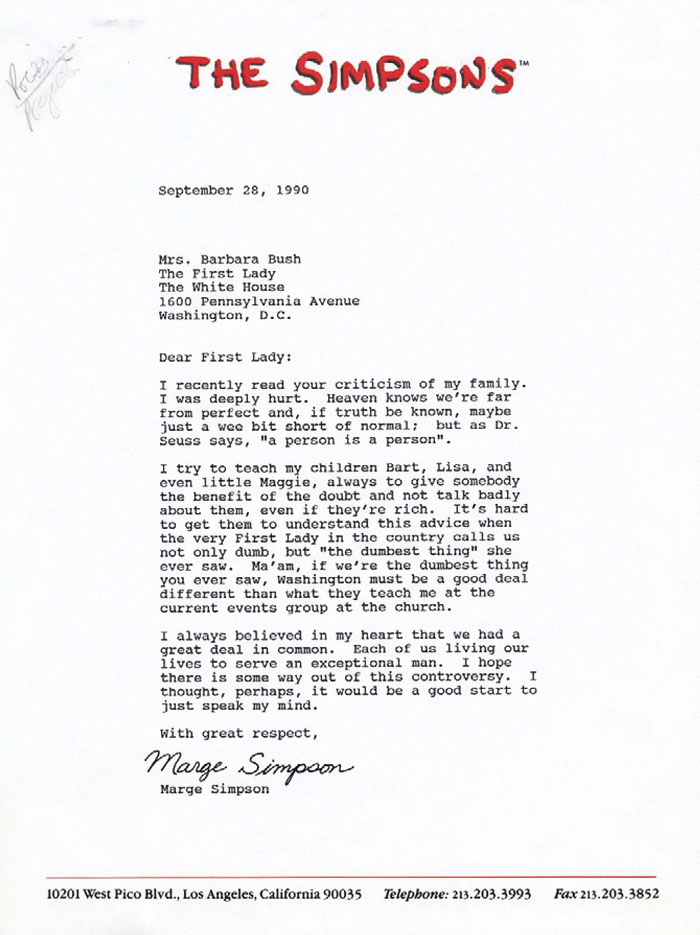 When Marge Responded To Barbara Bush's Criticism