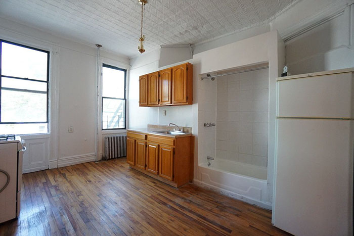 This $1,650 A Month New York Apartment Has A Shower In The Kitchen And People See Perks Of Living Here