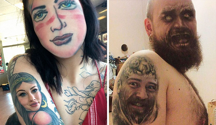 People Are Face Swapping Tattoos On Their Body, And Here Are 30 Unsettling Results