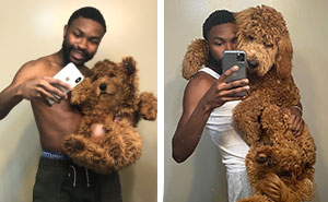 People On Twitter Are Posting Pics Of Their Dogs As Little Puppies Vs. What They Look Like Now (30 Pics)