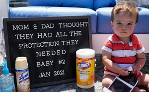 33 Couples That Failed At Social Distancing And Revealed These "Quarantine Baby" Announcements