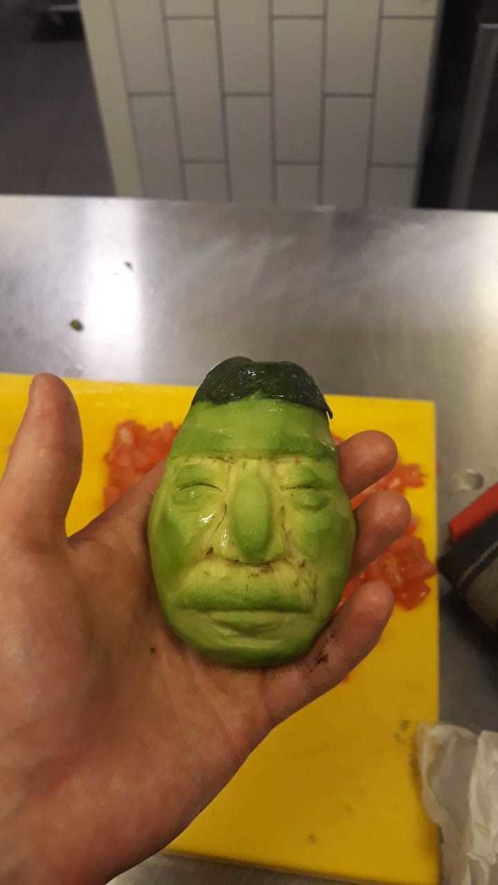 Carved Avocado When I Was Working As A Chef, Lol