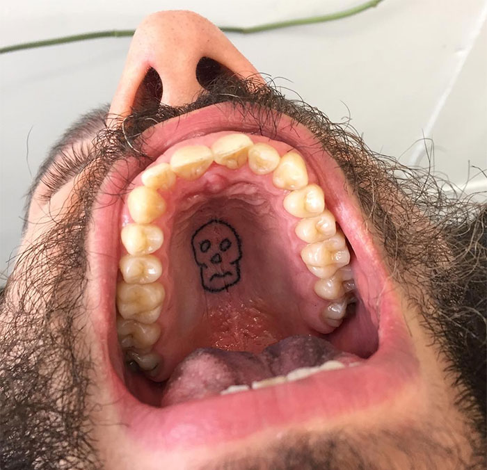 This Tattoo Artist Uses Unconventional Body Parts As His Canvas, Here Are His 23 ‘Secret’ Tattoos On The Roof Of The Mouth