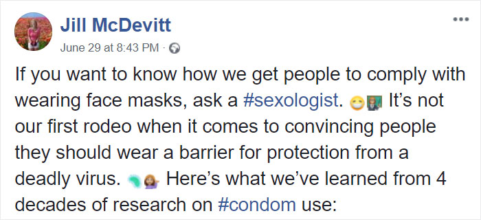 Sexologist Uses 4 Decades Of Research On Condom Use To Show How To Get More People To Wear Face Masks