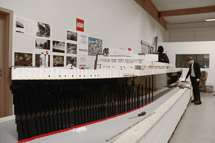 Boy With Autism Builds The World's Largest Titanic Replica From 56k Lego Bricks
