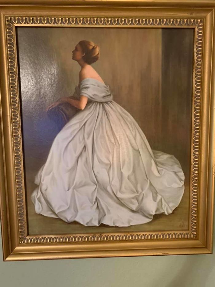 My Daughter Bought This For Me At An Estate Sale. The Artist Painted 3 Ladies. This Is “The Sound Of Music”. I Have Another One That Is Titled “The Secret”. I’m Trying To Find The Third
