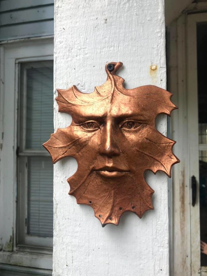 As Soon As I Saw It, It Called To Me! I’m A Big Fan Of Celestial Decor But I Have Never Seen A Leaf With A Face Before. I Absolutely Love It. It Now Protects The Outside Of My House