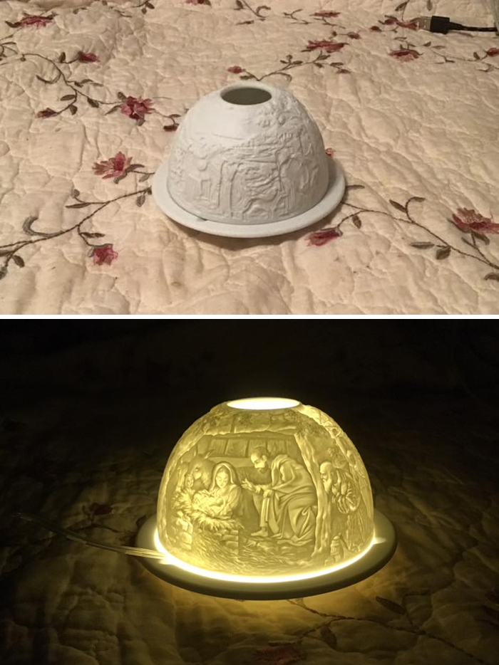 I Picked Up This Tea Light Candleholder At Goodwill. Just Got Around To Putting Alight I It And Am Just Blown Away By The Detail. Eta: The Bottom Is Marked Bernardaud Limoges France