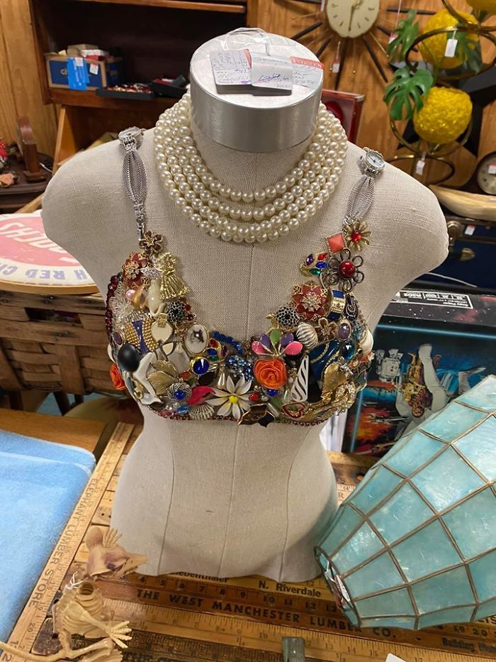 Antiquing And Found A Bra Made From Brooches. It Did Not Come Home With Me