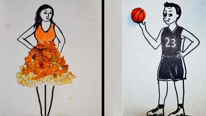 I Made A Skirt From Orange Scraps