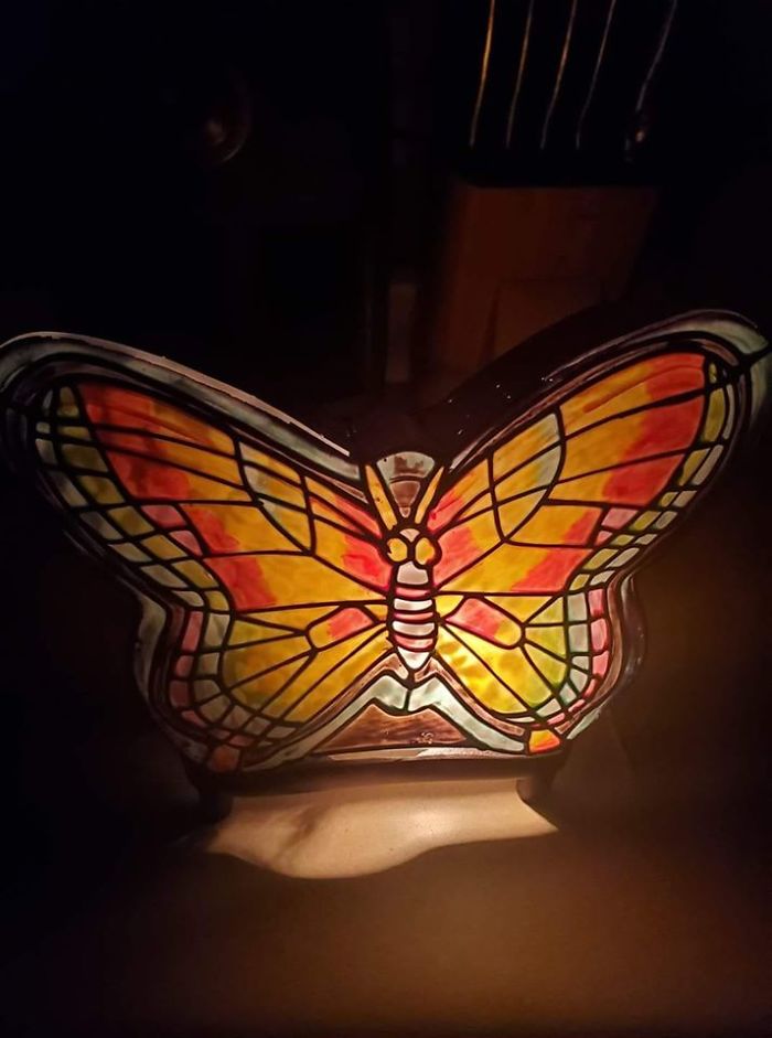 I've Seen Alot Of Stained Glass Lamps! I Got This At A Vintage Store In Sedalia Mo. I Have A Thing For Butterflies, They Remind Me Of My Sister Who Passed Away