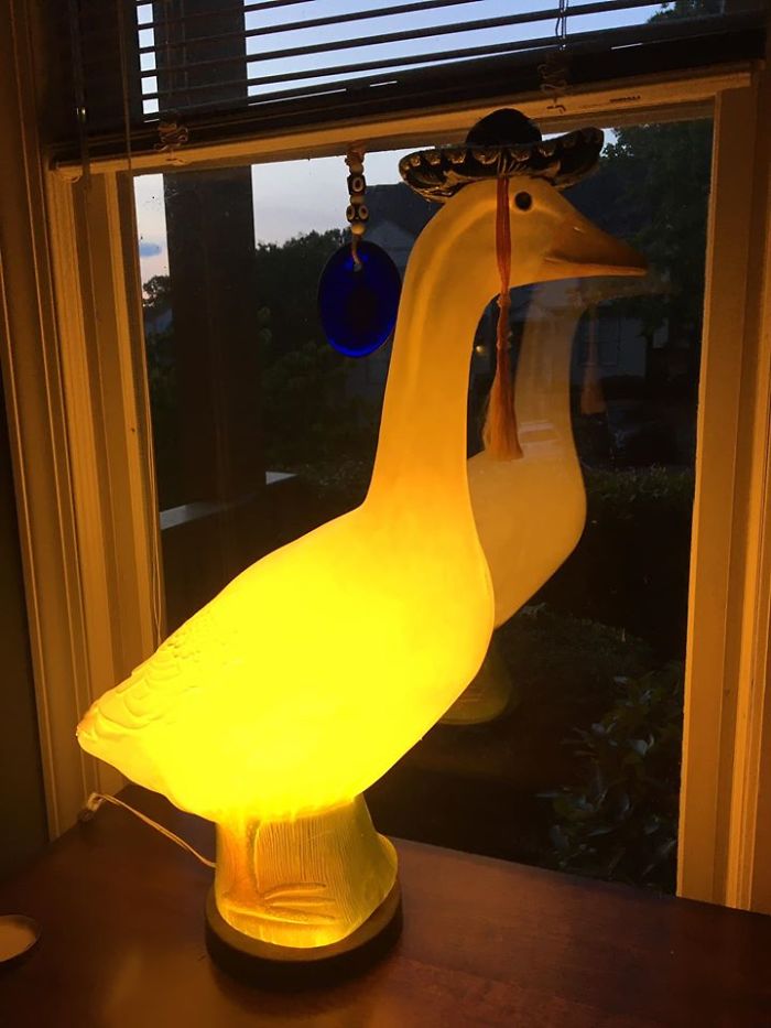 My Aunt Purchased This Goose Lamp At A Thrift Store Or Yard Sale Probably 20+ Years Ago As A Gag Gift