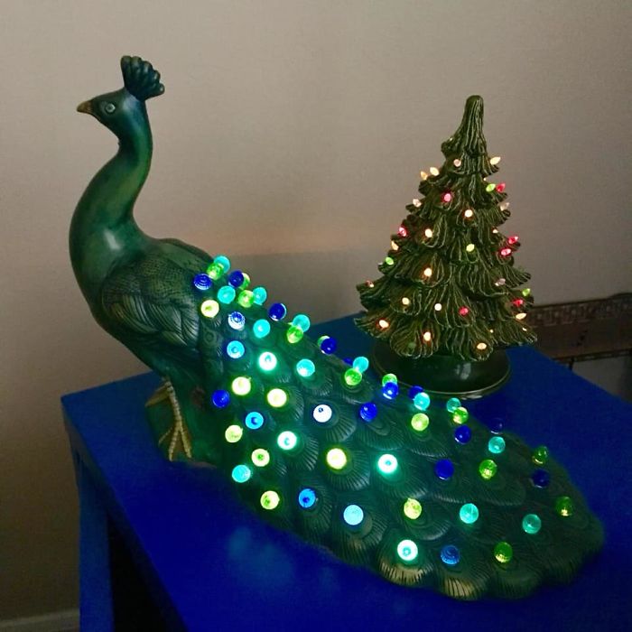 What’s The Best Weird Thing You Ever Thrifted? This Peacock Lamp Is Mine.