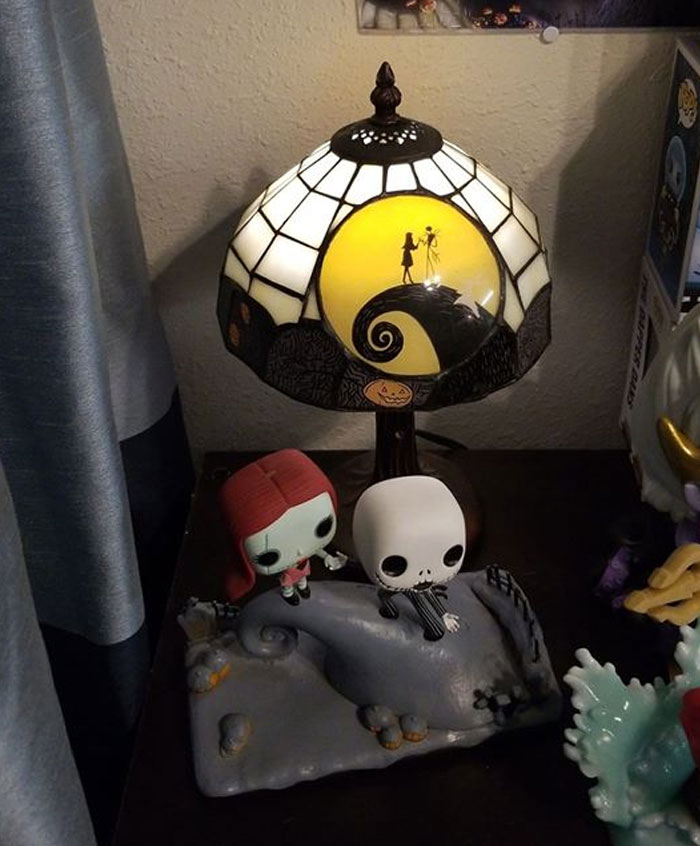 I Found This On Ebay Years Ago And Instantly Fell In Love With It. I Paid More Than I Am Willing To Admit But It Is One Of My Prized Posessions. I Love The Stained Glass Style And My Husband Loves Nightmare Before Christmas