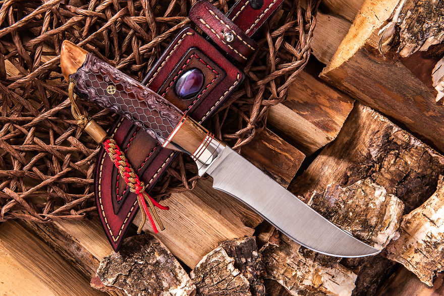Russian Craftsman Creates Knives Using Buckwheat And Mammoth Teeth (12 Pics)