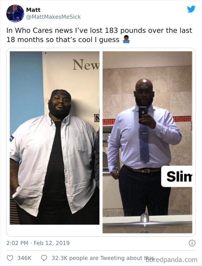 He Lost A Lot Of Pounds