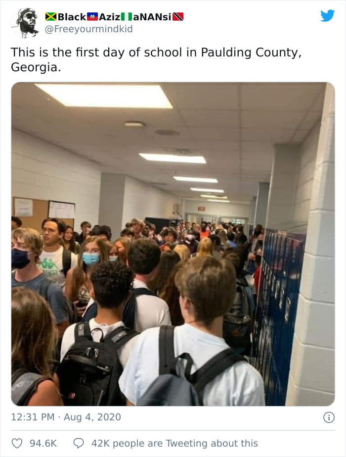2 Students Expose Crowded Hallways In A Recently Reopened School In Georgia, Get Suspended