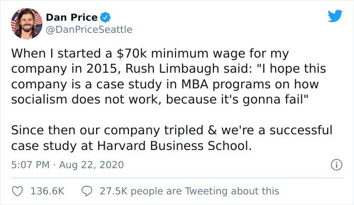 CEO Who Took $1M Paycut To Give All Employees $70K Minimum Salary In 2015 Explains How It Affected The Company