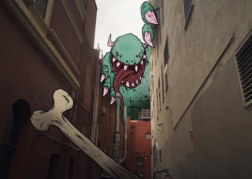 Artist Makes Fun Images That Show What Life With Monsters Would Be Like (190 Pics)
