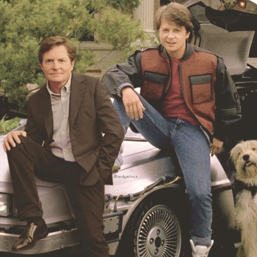 Michael J. Fox And Marty McFly
