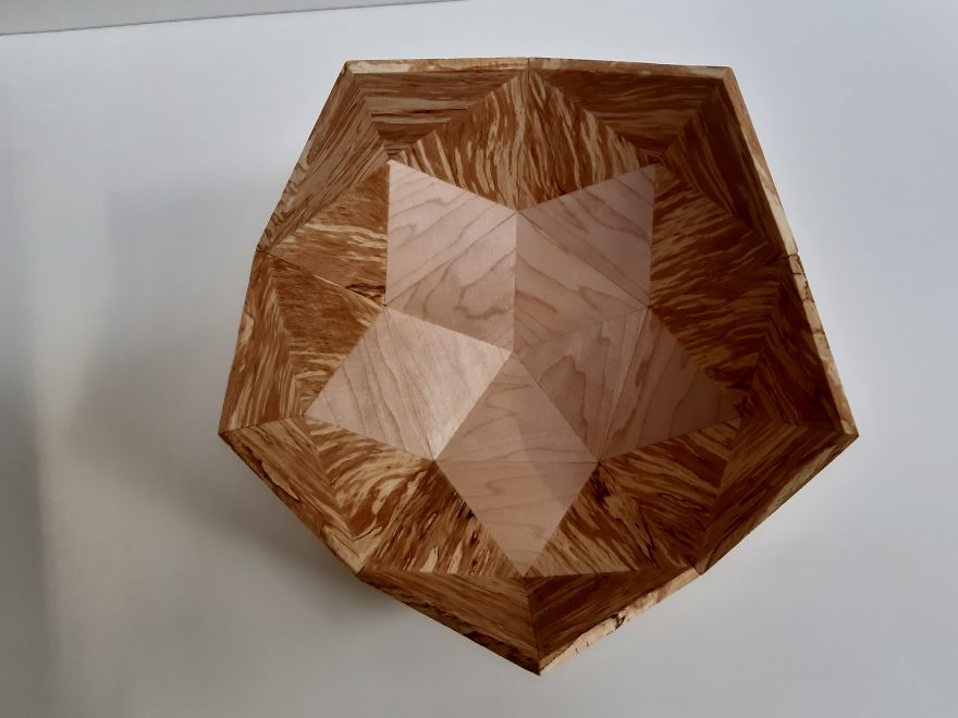 Geometric Wooden Bowls