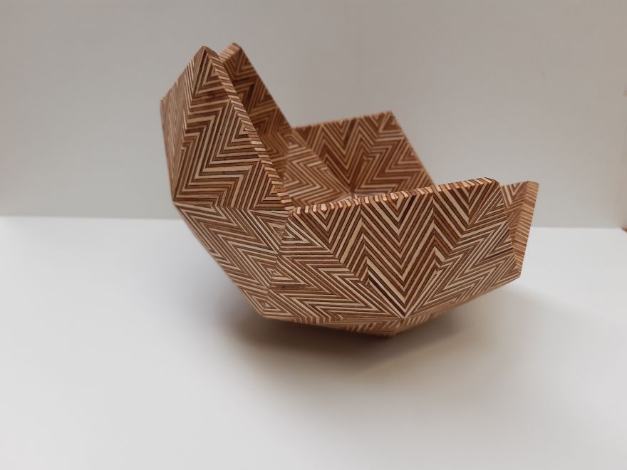 Geometric Wooden Bowls