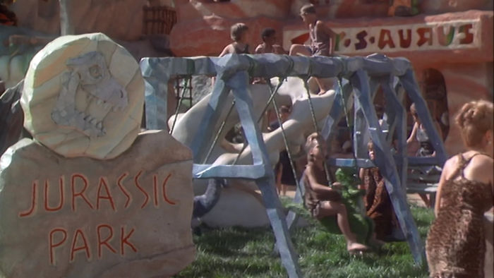 In The Flintstones (1994), A Playground Is Shown Named Jurassic Park. Steven Spielberg Was An Executive Producer For The Film