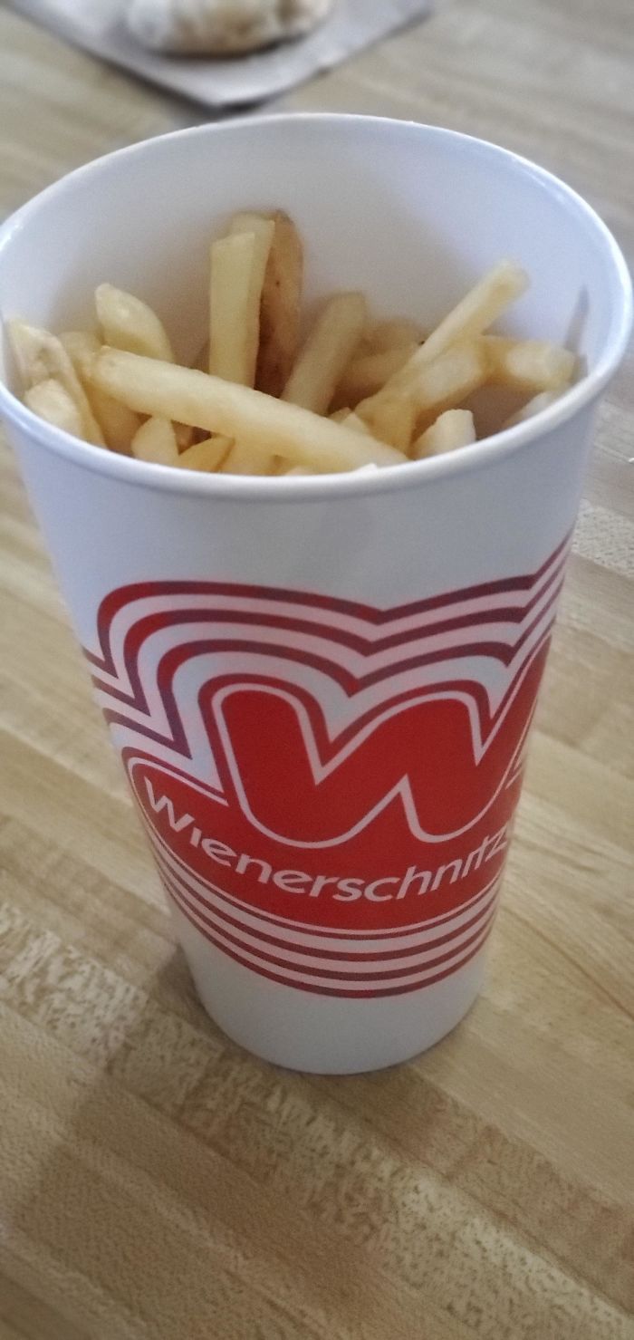 I Thought My Husband Had A Soda, When I Asked Whats With The Fries He Told Me, "I Told Them Lots And This Is What They Gave Me!"