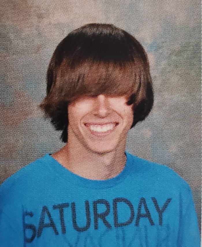 My Boyfriend's 10th Grade Picture Is Pure Rebellion. According To Him, His Mom Cried When She Received The Pictures Back