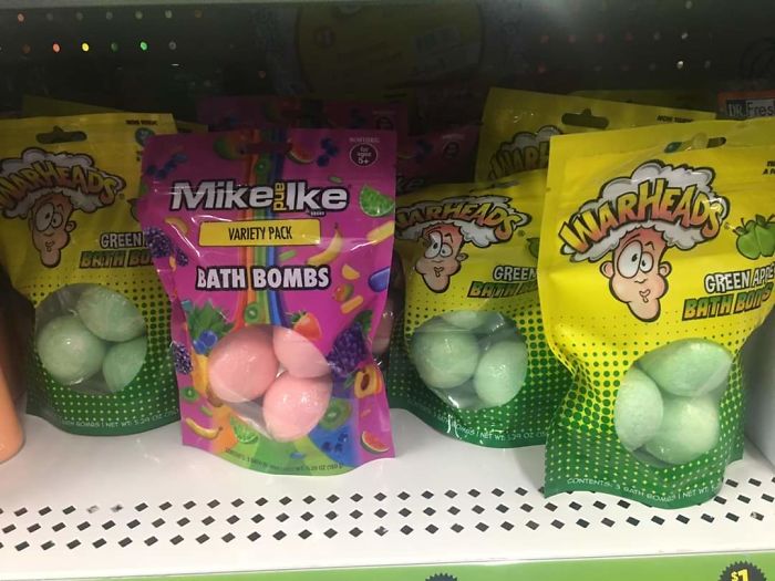 Bombas de baño que parecen caramelos