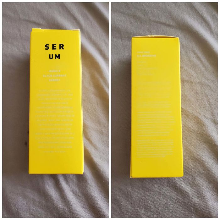 Who Thought That Silver Text On Yellow Packaging Was A Good Idea? I Guess Its A Mystery Serum!