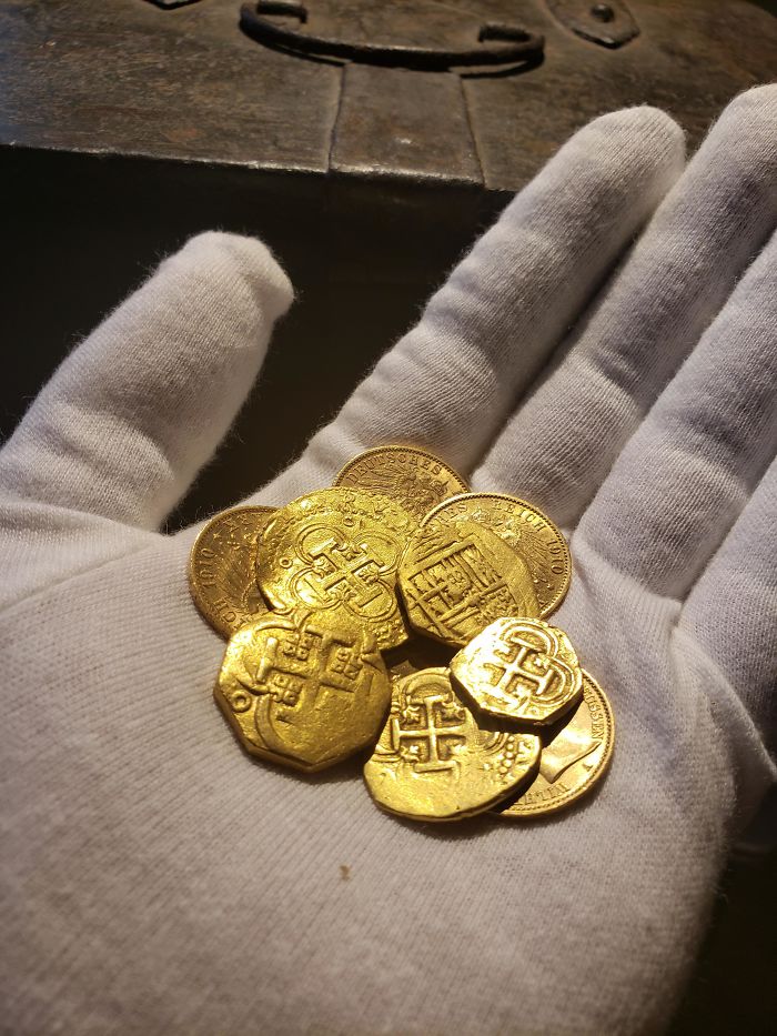 Gold Spanish Coins From The Era Of Piracy