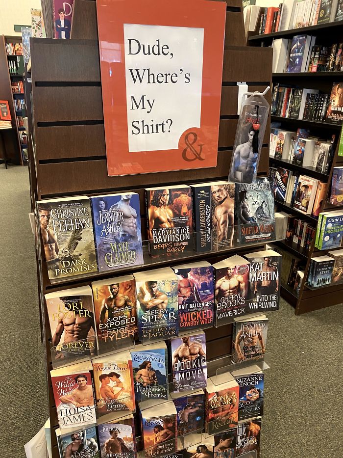 Romance Display At My Local Barnes & Nobles. I Probably Laughed Too Loud
