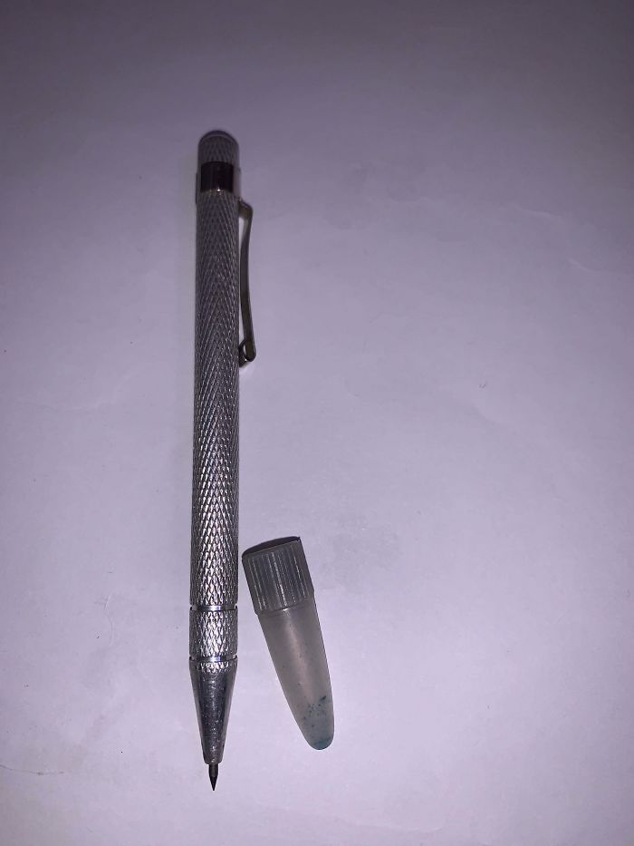 What Is This?? It Is Not A Pen, The Tip Is Sharp Metal And Doesn’t Write. No Place For Ink Or Graphite Or Anything. All One Cohesive Piece With A Plastic Cap. What Is It For?