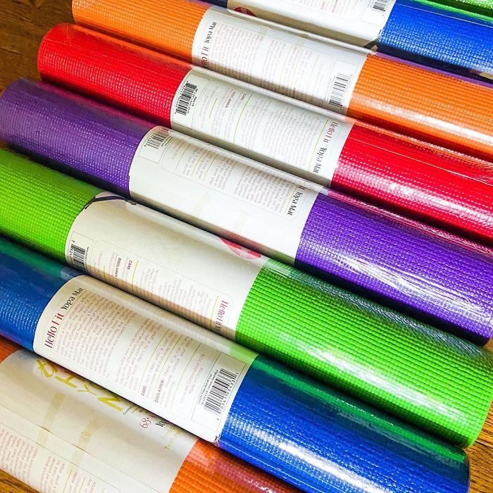 A Rainbow Of Yoga Mats That Will Be Used For Social Distancing In My Classroom!
