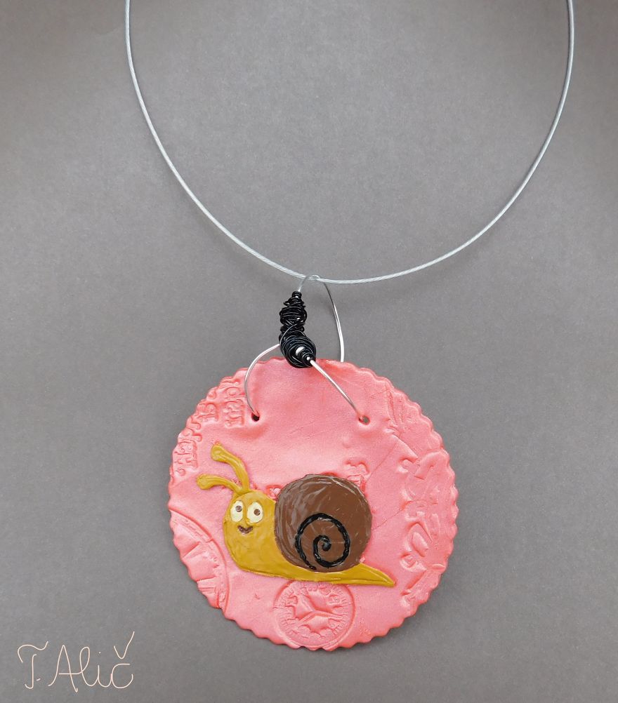Handmade Necklace: Snail
