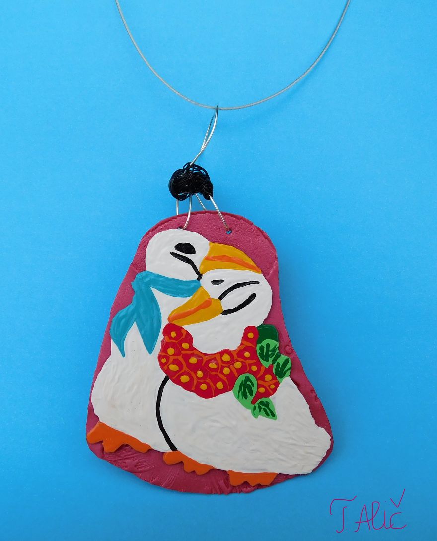 Handmade Necklace: Duck And Drake