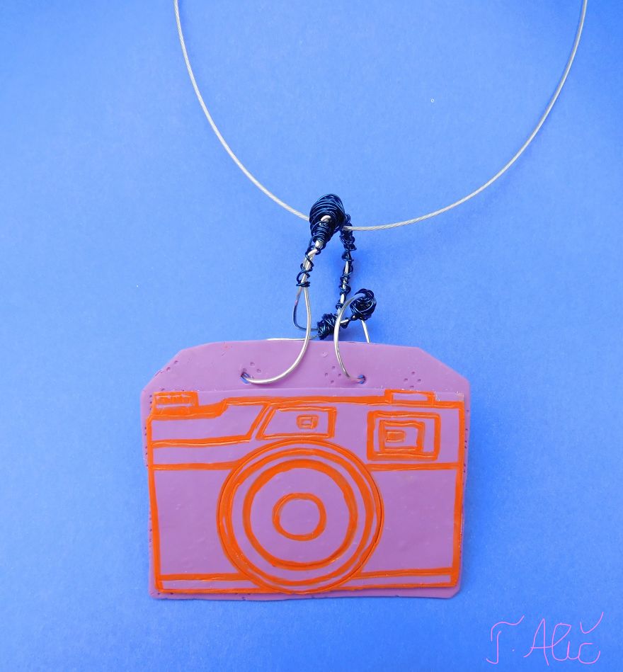 Handmade Necklace: Camera