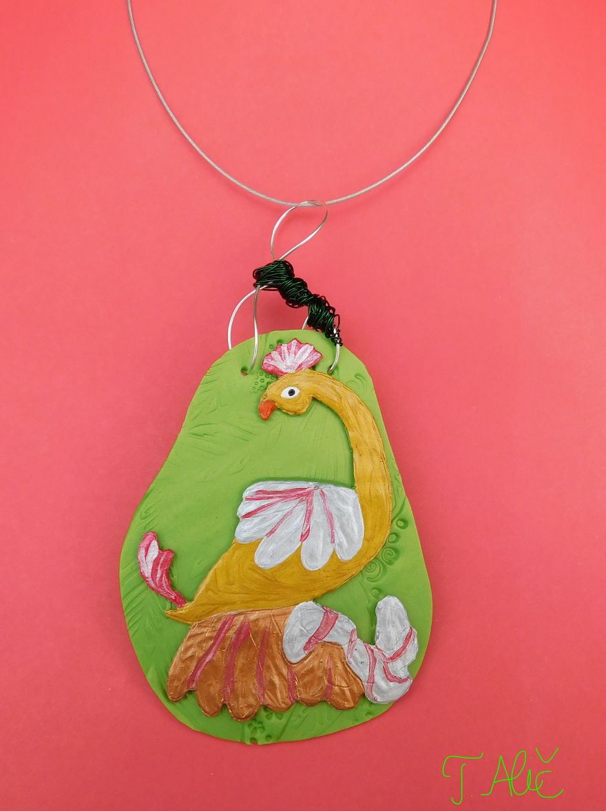 Handmade Necklace: Peacock