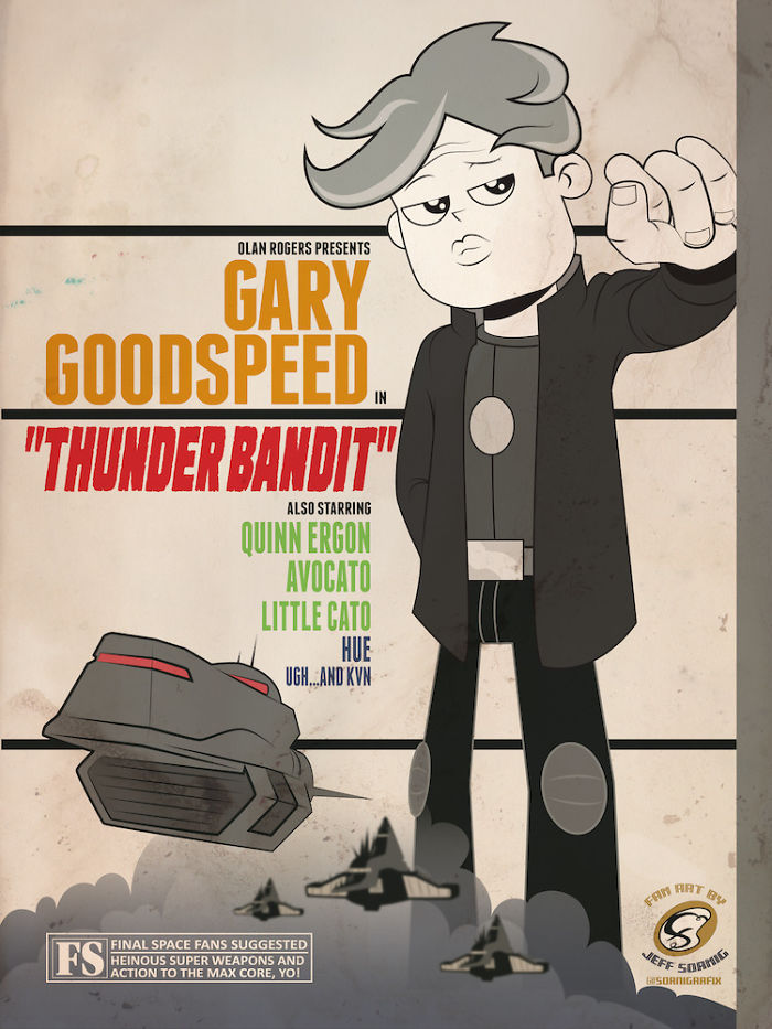 Iconic Movie Posters I Reimagined With Characters From One Of My Favorite Animated TV Shows (Olan Rogers' Final Space)
