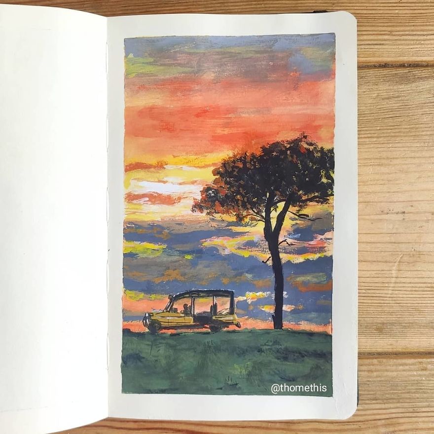 Painting-100-Days-Challenge-With-Gouache-Thomethis