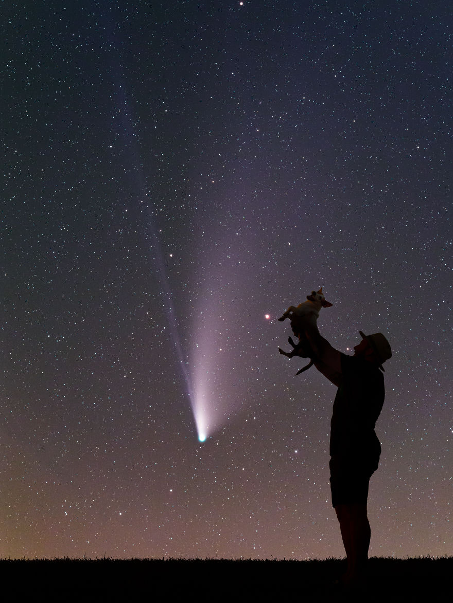 I Wanted To Capture My Fiancé During Our Pregnancy In My Night Sky Images, And I Finally Got The Chance During The Celestial Event Comet Neowise.