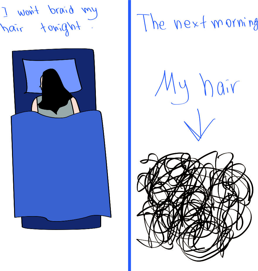 I Made Illustrations About "Hair Days", Bad Hair Day, Good Hair Day, And So On...