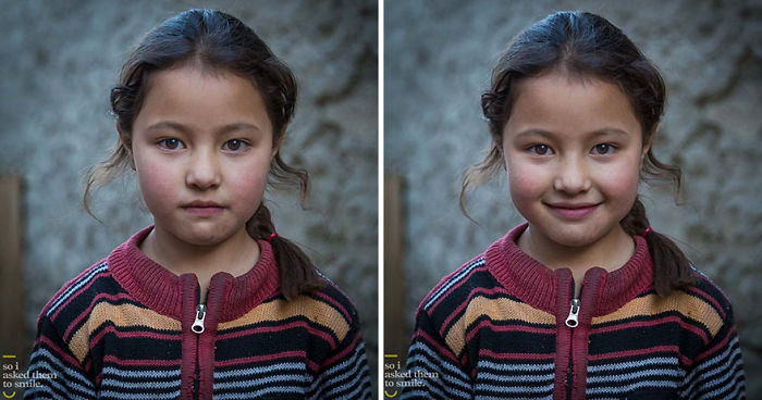 10 Pics Of People Before And After They Were Asked To Smile (New Pics)