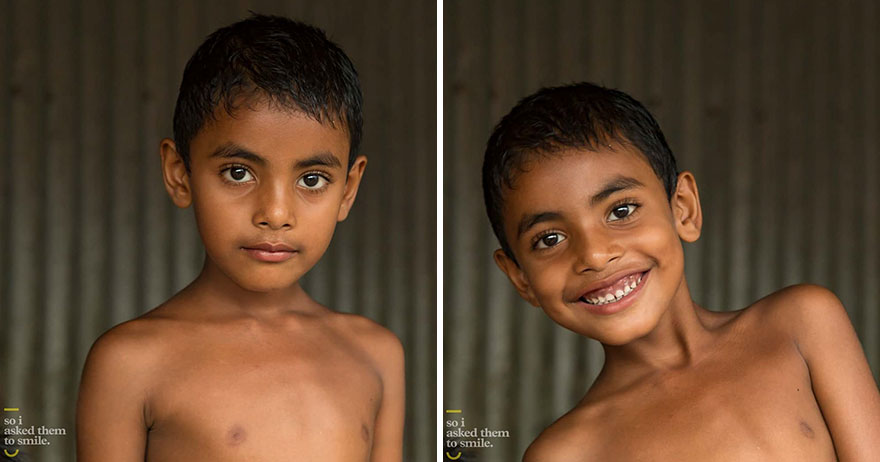 Photographer For 7 Years Shows How A Smile Can Transform A Person