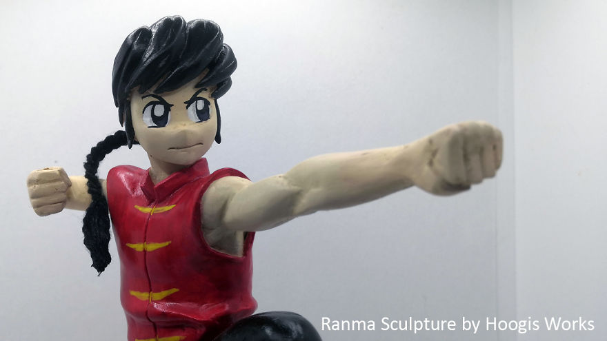 Sculpting Ranma Using Air Dry Clay