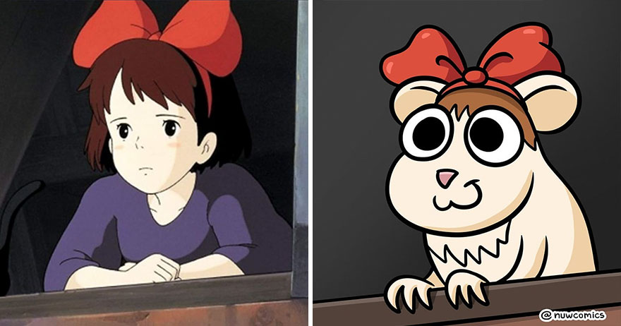 My Guinea Pig Was The Guinea Pig Of My Attempt At Redrawing 9 Studio Ghibli Characters